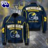 Michigan Wolverines Football 3D Bomber Jacket For Fans  For Fans
