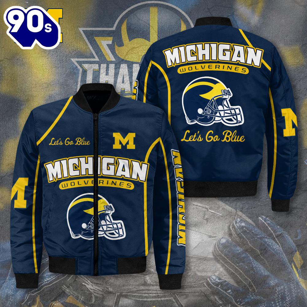 Michigan Wolverines Football 3D Bomber Jacket For Fans For Fans Michigan Wolverines Football 3D Bomber Jacket For Fans For Fans