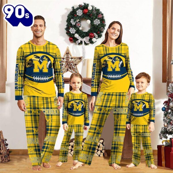 NCAA Family Pajama Sets  Michigan Wolverines Pajamas Personalized Your Name