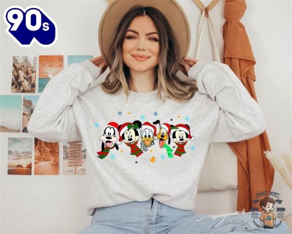 Mickey And Friends Christmas Sweatshirt, Vintage Christmas Gift Xmas