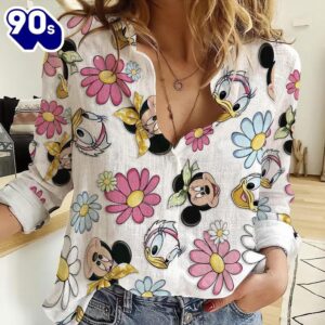 Mickey And Friends Linen-Look Shirt,…