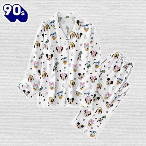 Mickey And Friends Pajamas Set, Disney Characters Women Pajamas, Matching Family Pajamas Set
