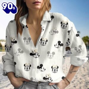 Mickey And Minnie Blouse Shirt,…