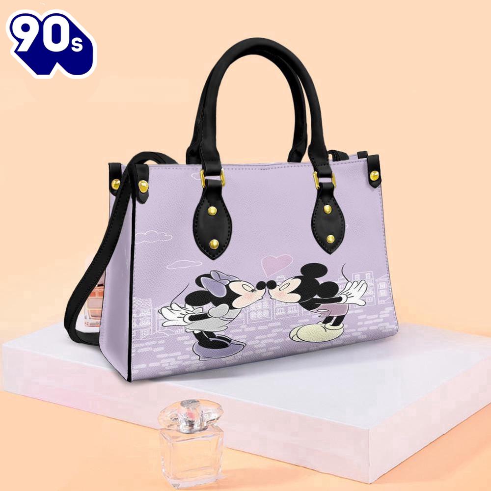 Mickey And Minnie Cute Kiss Gift Lover Fashion Lady Handbag Mickey And Minnie Cute Kiss Gift Lover Fashion Lady Handbag