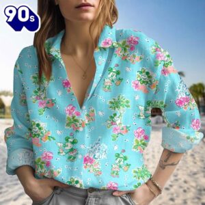 Mickey And Minnie Floral Blouse…