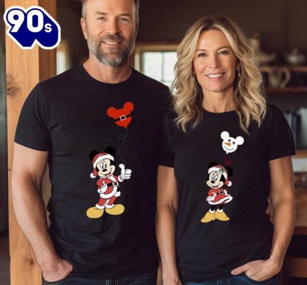 Mickey And Minnie Mouse Disney Couples Christmas Lights Very Merry Xmas Party Sweatshirt