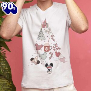 Mickey Candy Christmas Tree T-Shirt Disney