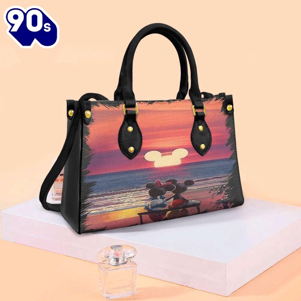 Mickey Couple Kiss Love Beach Cartoon Disney Gift Lady Handbag Mickey Couple Kiss Love Beach Cartoon Disney Gift Lady Handbag