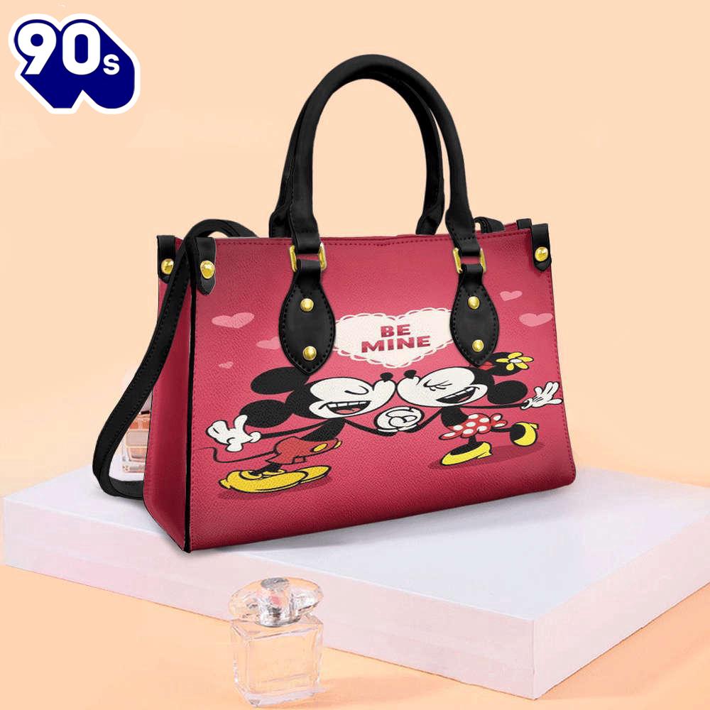 Mickey Couple Kiss Love Cartoon Disney Gift Fashion Lady Handbag Mickey Couple Kiss Love Cartoon Disney Gift Fashion Lady Handbag
