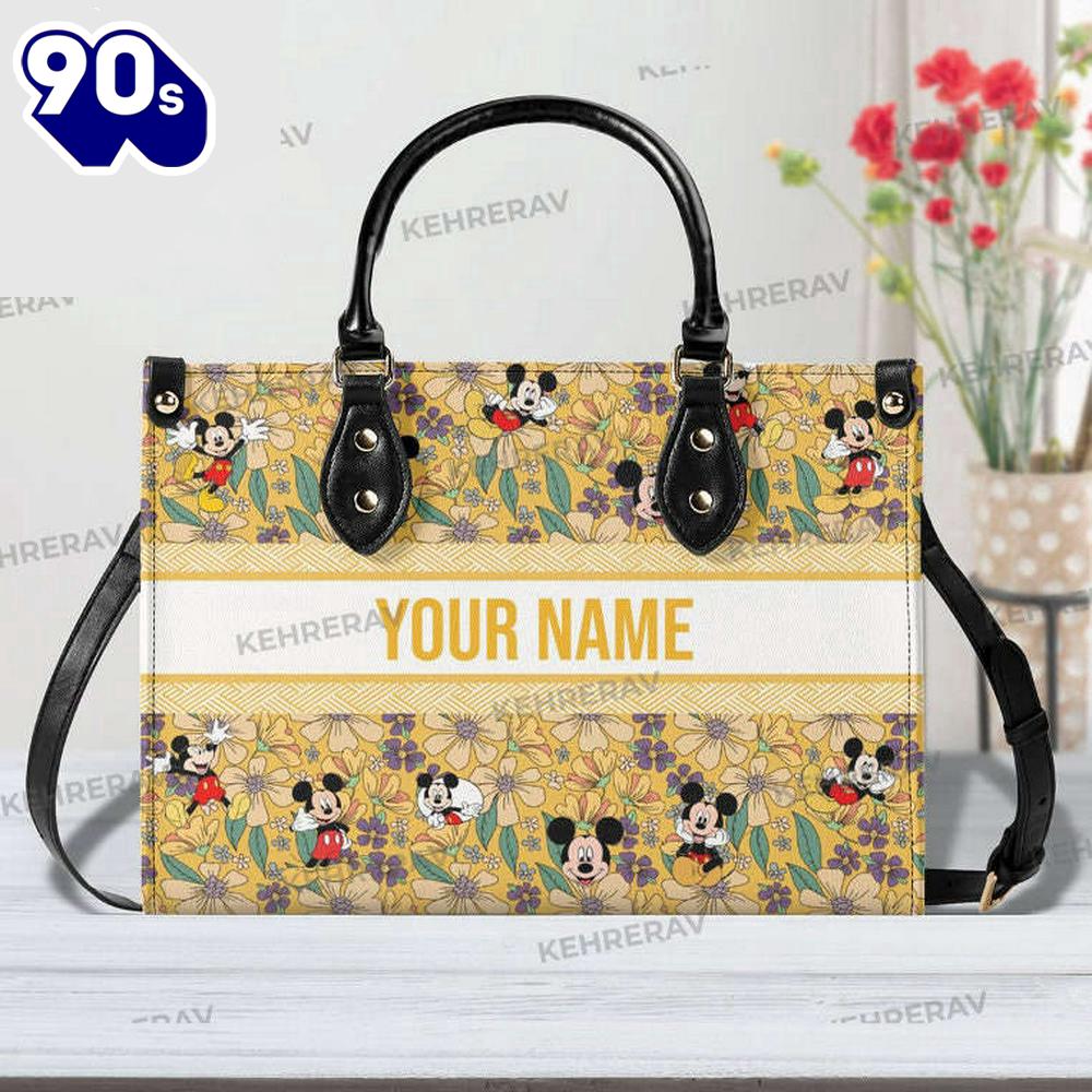 Mickey floral Leather Handbag Mickey floral Leather Handbag