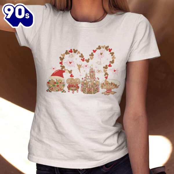 Mickey Gingerbread Cookies Merry Christmas T-shirt Disney