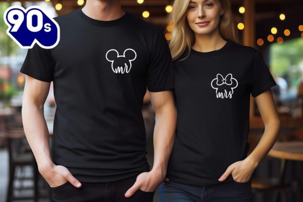 Mickey Minnie Couple Shirts Disney Matching Shirts for Husband and Wife Honeymoon Tees