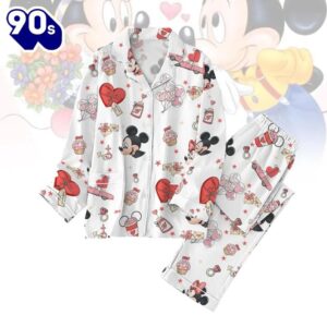 Mickey Minnie Valentine Pajamas Set,…