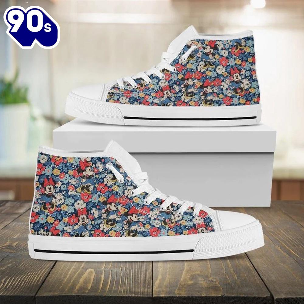 Mickey Mouse Donald Daisy Duck High Top Shoes Modern High Cuts For Fans New Canvas Shoes Mickey Mouse Donald Daisy Duck High Top Shoes Modern High Cuts For Fans New Canvas Shoes