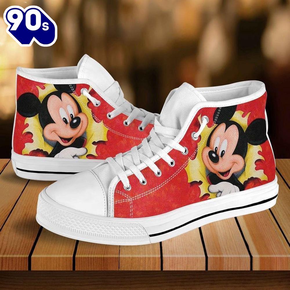 Mickey Mouse Donald Daisy Duck High Top Shoes Sporty Top Sneakers For Fans New Canvas Shoes Mickey Mouse Donald Daisy Duck High Top Shoes Sporty Top Sneakers For Fans New Canvas Shoes