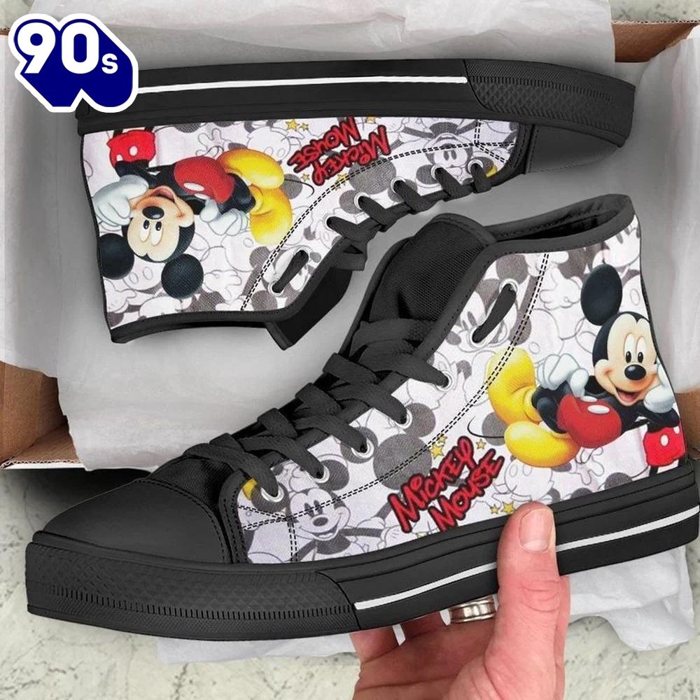 Mickey Mouse Donald Daisy Duck High Top Shoes Versatile Top Sneakers For Fans New Canvas Shoes Mickey Mouse Donald Daisy Duck High Top Shoes Versatile Top Sneakers For Fans New Canvas Shoes