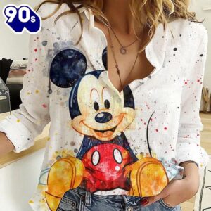 Mickey Mouse Linen-Look Shirt, Disney…
