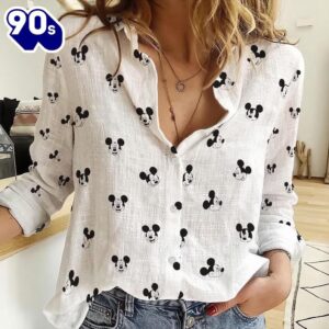 Mickey Mouse Linen-Look Shirt, Disney…