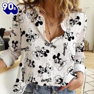 Mickey Mouse Linen-Look Shirt, Disney…