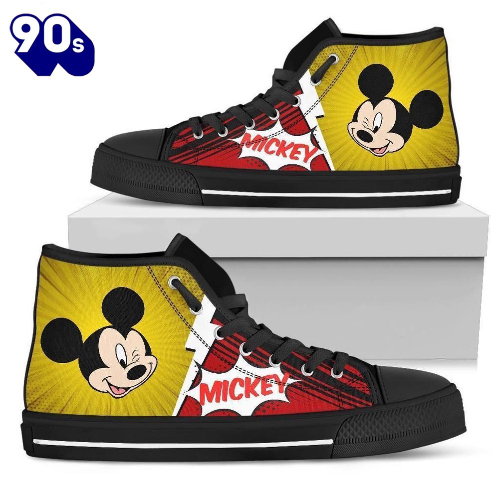 Mickey Mouse Minnie High Top Shoes Cool High Top Kicks For Fans New Canvas Shoes Mickey Mouse Minnie High Top Shoes Cool High Top Kicks For Fans New Canvas Shoes