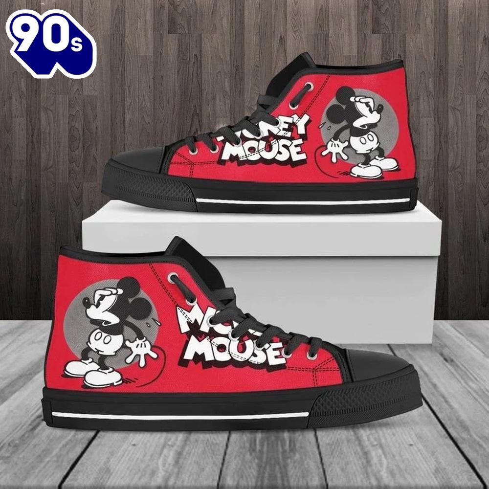Mickey Mouse Minnie High Top Shoes High Shoes For Fans New Canvas Shoes Mickey Mouse Minnie High Top Shoes High Shoes For Fans New Canvas Shoes