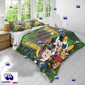 Mickey Mouse NFL Green Bay Packers Christmas Bedding Sets
