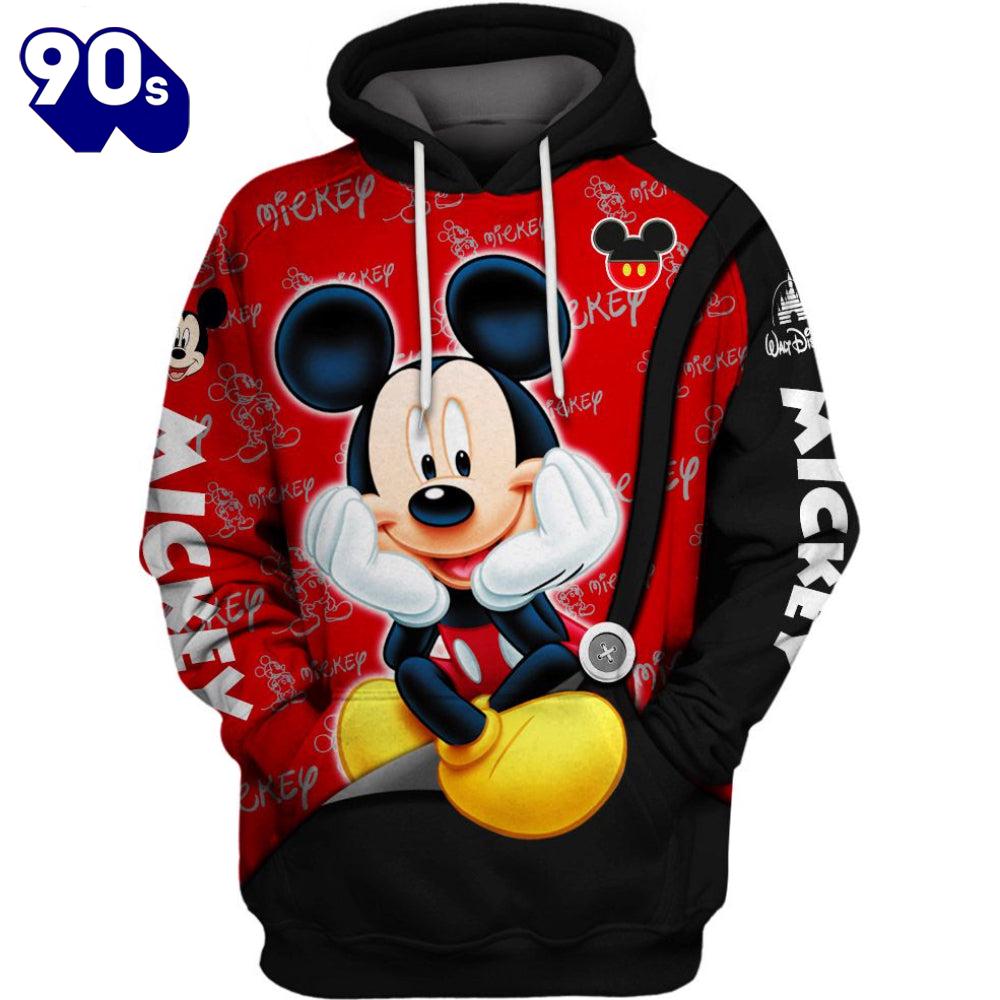 Mickey Mouse Pattern Hoodie And Leggings Set Mickey Mouse Pattern Hoodie And Leggings Set