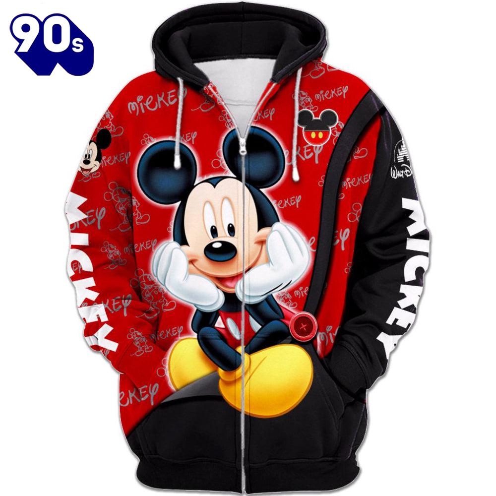 Mickey Mouse Pattern Hoodie And Leggings Set Mickey Mouse Pattern Hoodie And Leggings Set