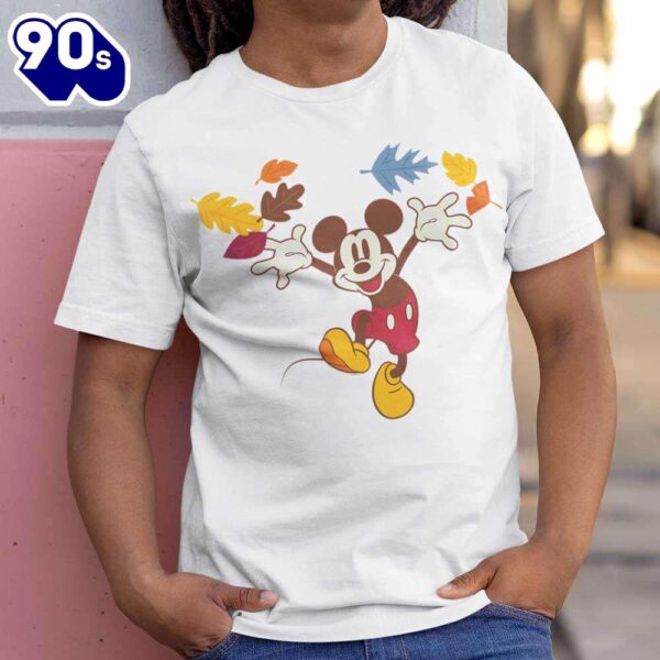 Mickey Mouse Thanksgiving Autumn Fun T-Shirt Disney