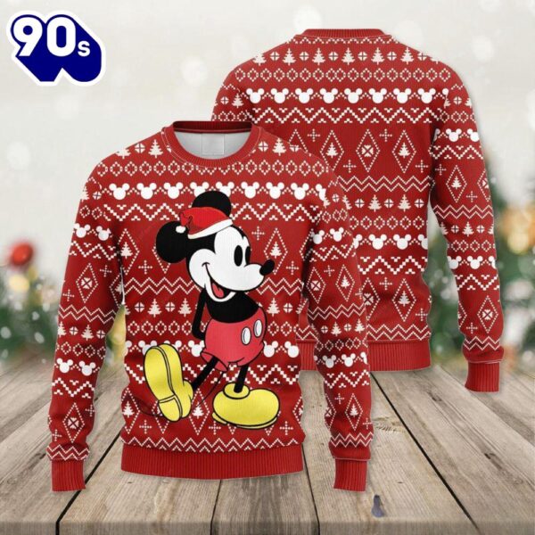 Mickey Mouse Vintage Disney Ugly Christmas Sweater  Gift Christmas