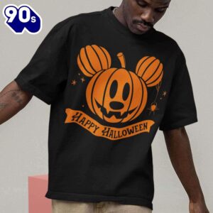 Mickey Pumpkin Face Halloween T-Shirt…