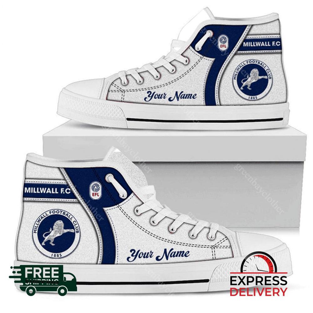 Millwall Personalzied High Top Canvas Shoes Millwall Personalzied High Top Canvas Shoes