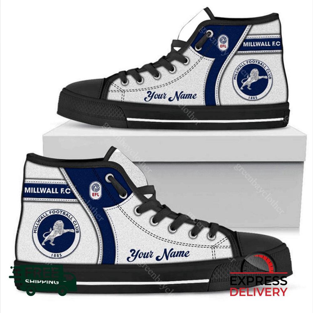 Millwall Personalzied High Top Canvas Shoes Millwall Personalzied High Top Canvas Shoes