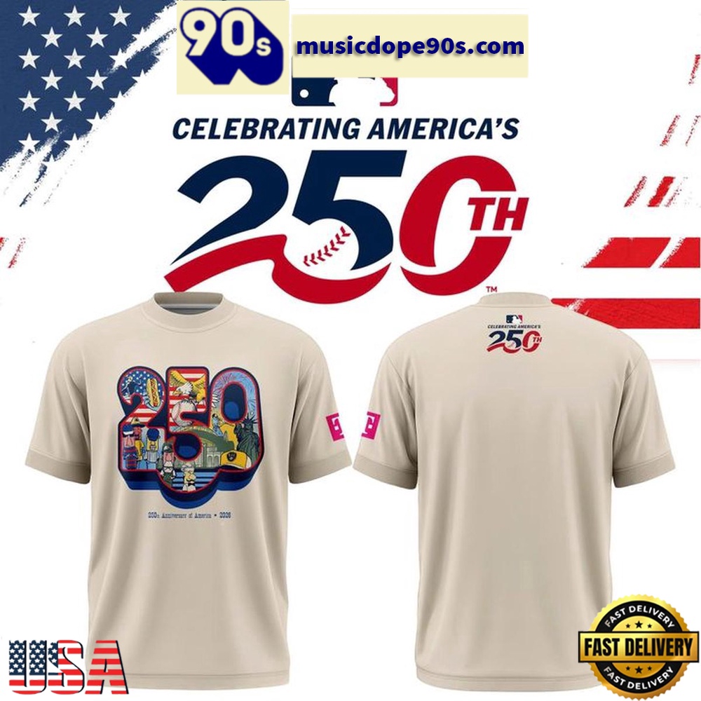 Milwaukee Brewers 250th Anniversary Of America 2026 T Shirt Milwaukee Brewers 250th Anniversary Of America 2026 T Shirt