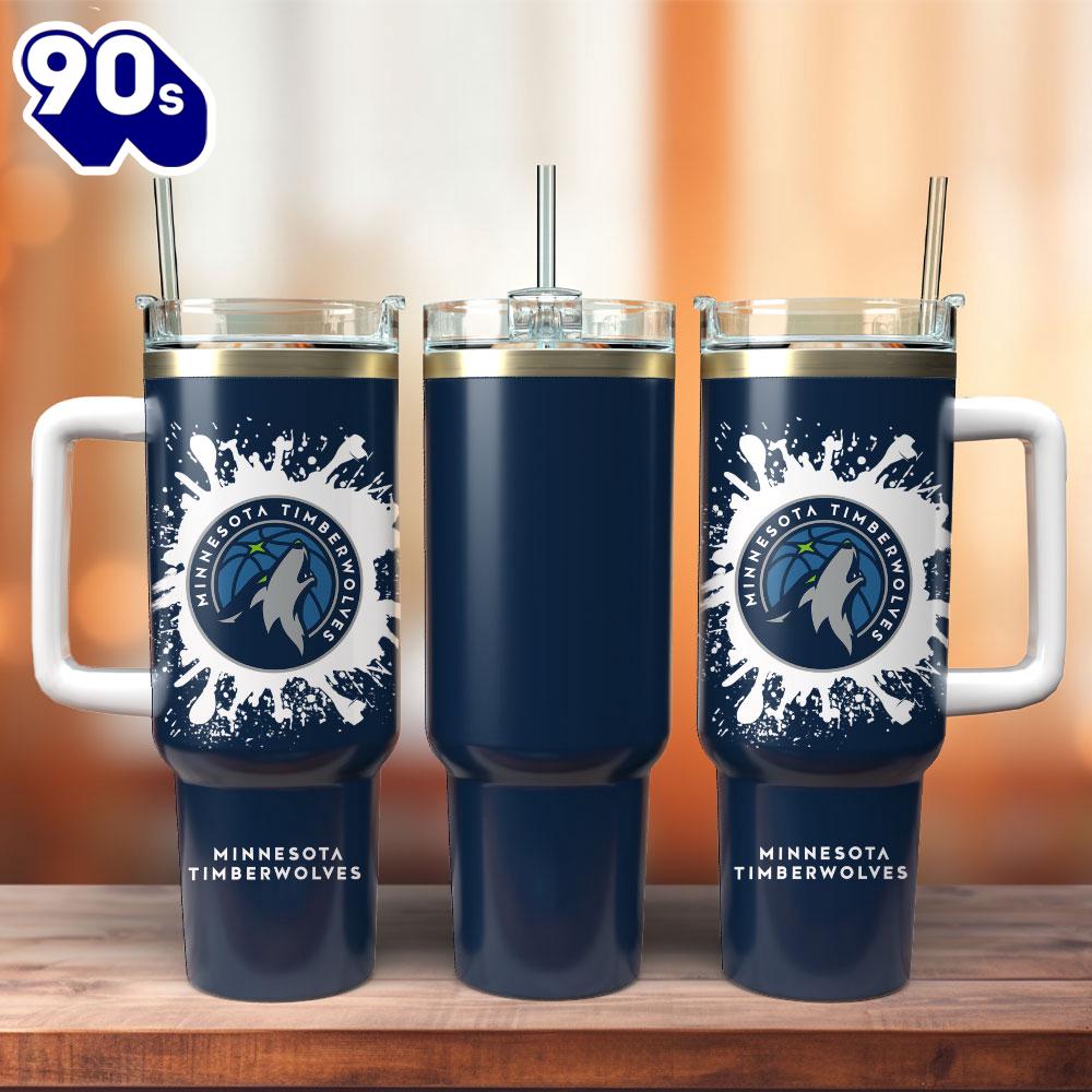 Minnesota Timberwolves Basketball Team NBA Custom Stanley Quencher 40oz Stainless Steel Tumbler With Handle Minnesota Timberwolves Basketball Team NBA Custom Stanley Quencher 40oz Stainless Steel Tumbler With Handle