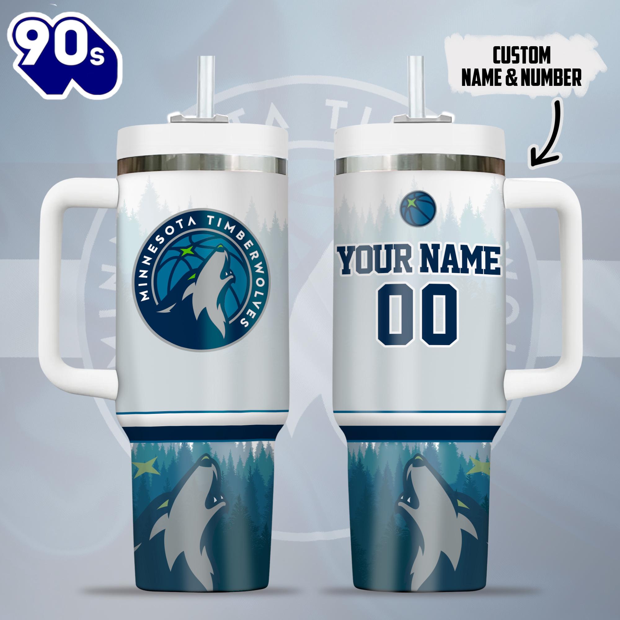 Minnesota Timberwolves NBA Custom Stanley Quencher 40oz Minnesota Timberwolves NBA Custom Stanley Quencher 40oz