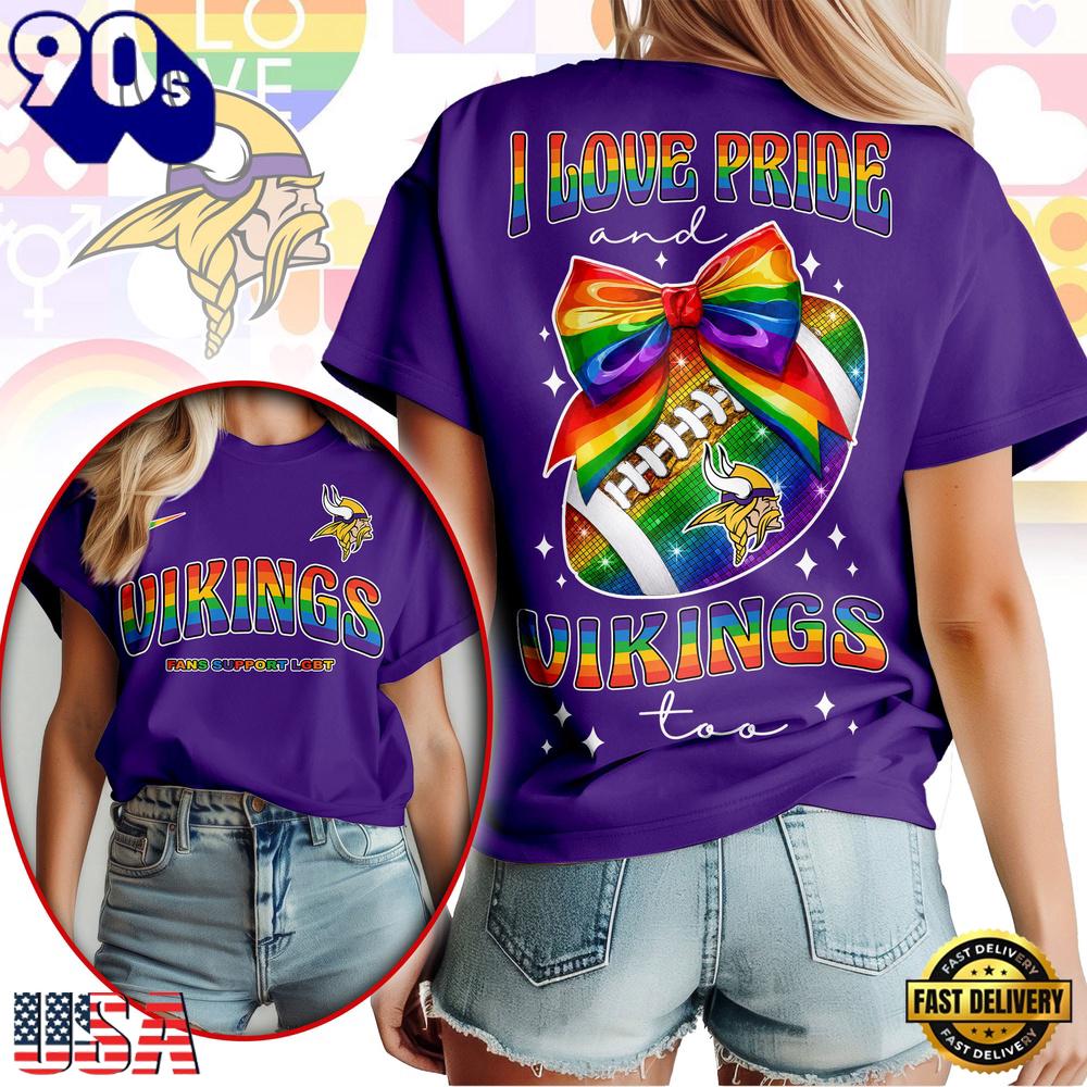 Minnesota Vikings NFL Fans Support LGBT T-Shirt Minnesota Vikings NFL Fans Support LGBT T-Shirt