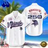 Minnesota Vikings  USA Flag 250 Years of Freedom Anniversary 1776-2026 Aloha Hawaiian Shirt