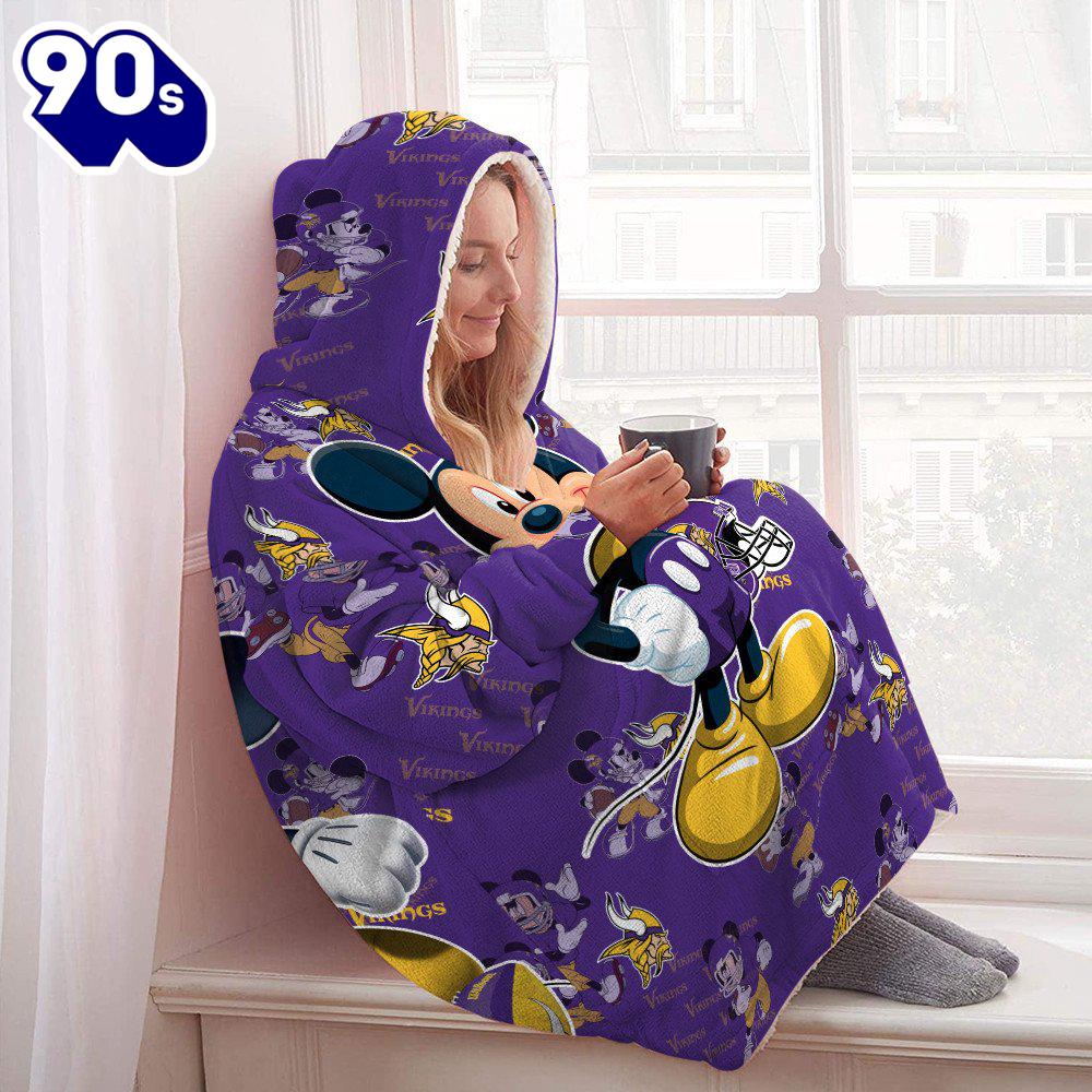 Minnesota Vikings Mickey Mouse Huggle Hoodie Gift For Christmas Minnesota Vikings Mickey Mouse Huggle Hoodie Gift For Christmas