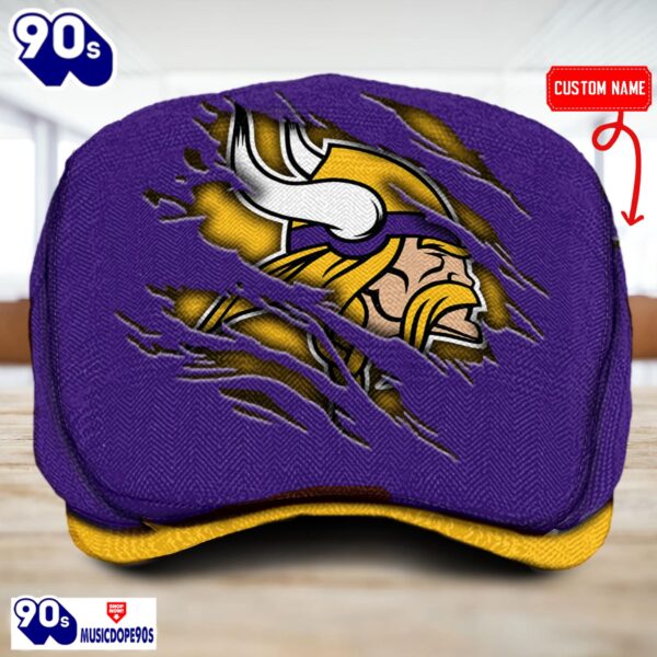 Minnesota Vikings NFL Basic Design Personalized Jeff Cap