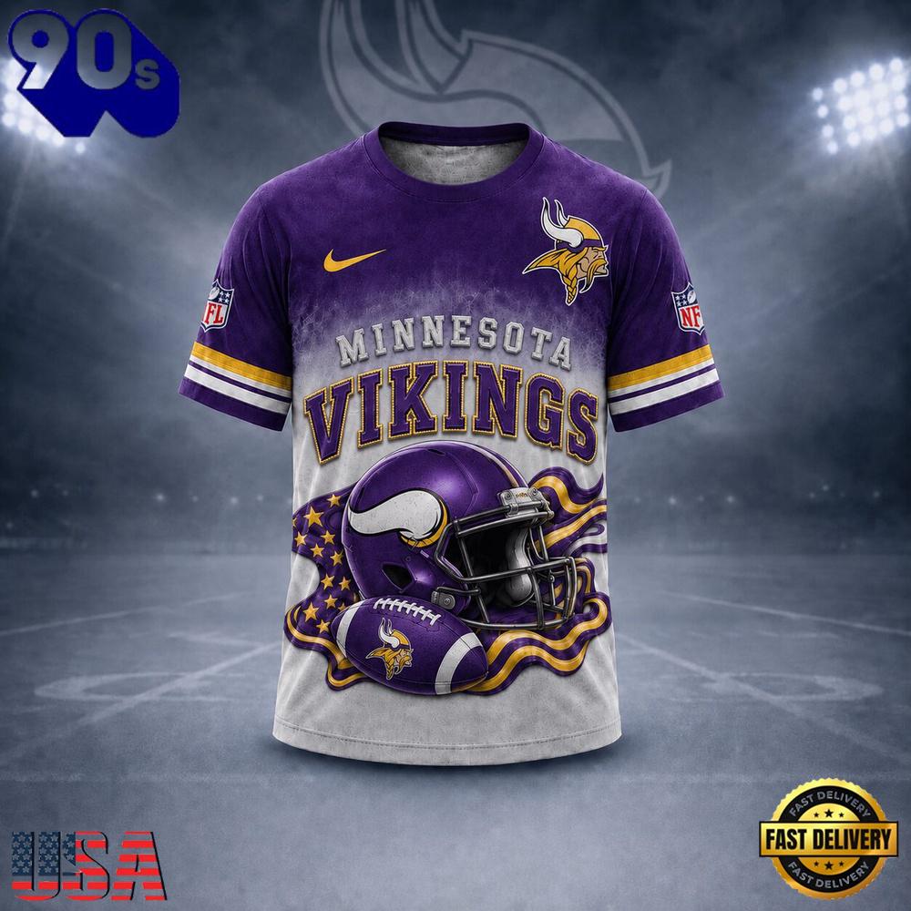 Minnesota Vikings NFL New 2026 Version All Over Print T Shirt Minnesota Vikings NFL New 2026 Version All Over Print T Shirt