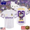 Minnesota Vikings NFL Kitty Game Day Custom Baseball Jersey Shirt , Trending NFL Jersey