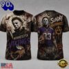Minnesota Vikings NFL Michael Myers Sunday Nightmares Horror Halloween 3D T Shirt, NFL Trending Shirt