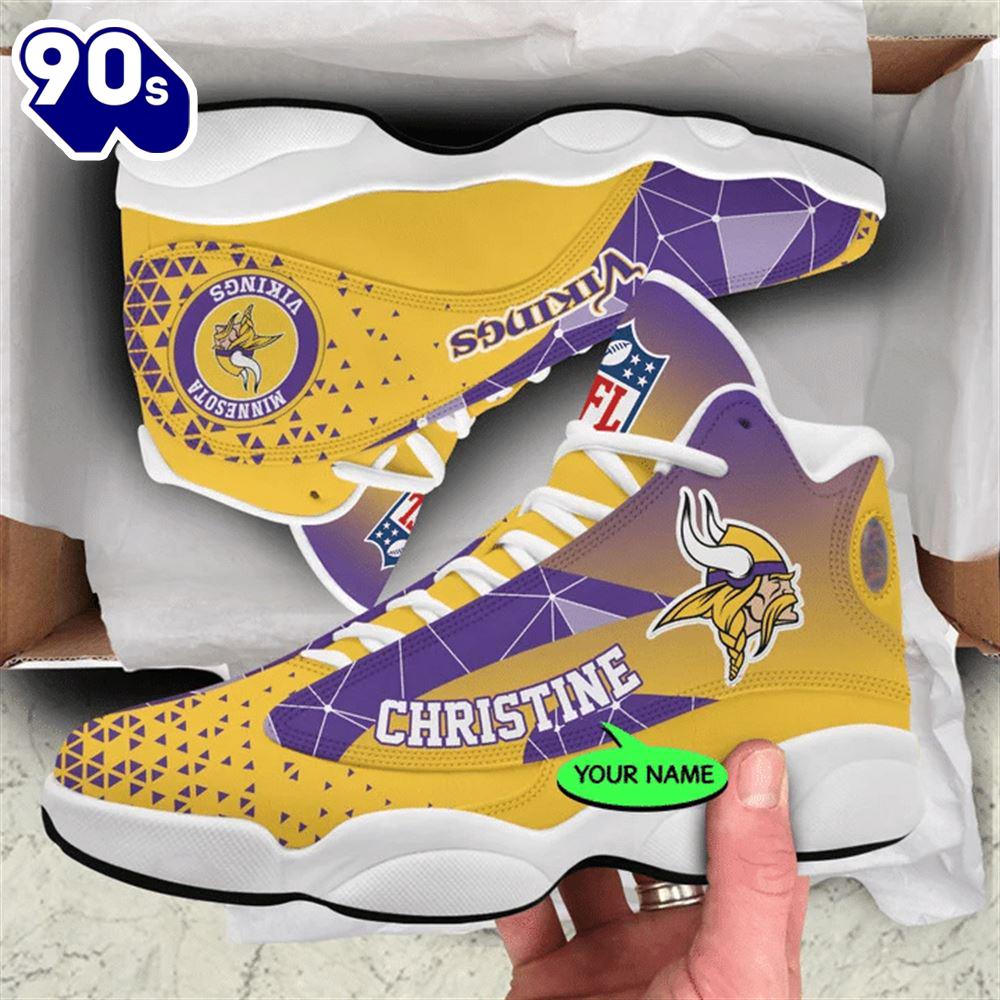 Minnesota Vikings NFL Personalized Jordan 13 Shoes Minnesota Vikings NFL Personalized Jordan 13 Shoes