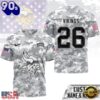 Minnesota Vikings NFL Salute to Service Custom Name & Number Camo 3D Shirt, NFL Trending Shirt
