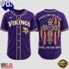 Minnesota Vikings NFL Stand For The Flag Kneel For The Cross Baseball Jersey Shirt , Trending NFL Jersey