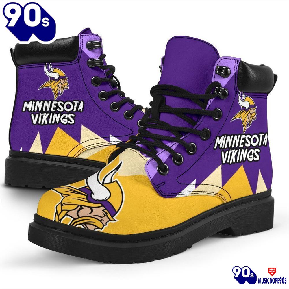 Minnesota Virkings All Season Boots Casual Shoes Vegan Leather Custom Boot Shoes Minnesota Virkings All Season Boots Casual Shoes Vegan Leather Custom Boot Shoes