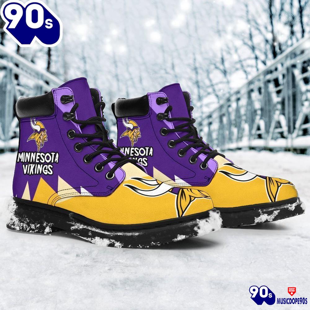 Minnesota Virkings All Season Boots Casual Shoes Vegan Leather Custom Boot Shoes Minnesota Virkings All Season Boots Casual Shoes Vegan Leather Custom Boot Shoes