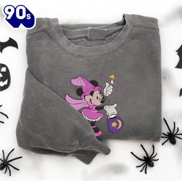 Minnie Mouse Cartoon Cosplay Halloween Embroidered Sweatshirt Fashion Style For Man And Women