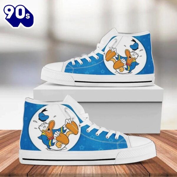 Minnie Mouse Disney Cartoon High Top Shoes Cool High Top Kicks For Fans New Canvas Shoes